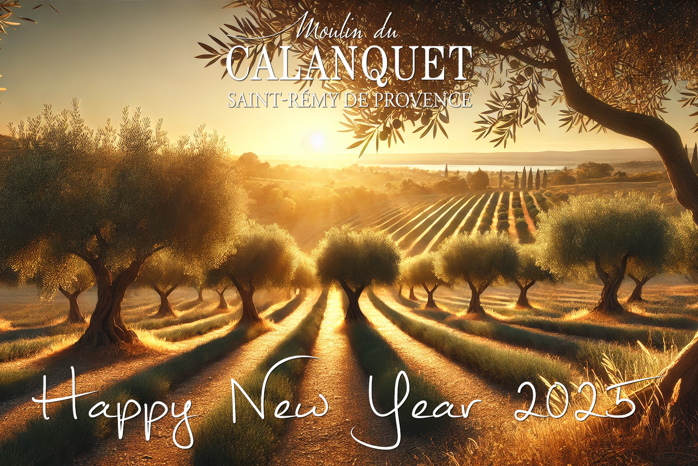 The Moulin du Calanquet wishes you a very Happy New Year 2025